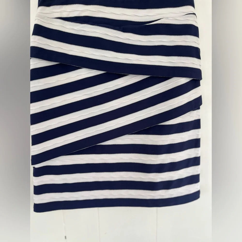 J. McLaughlin Blue White Stripe Nicola Skirt Size XS - Picture 7 of 10